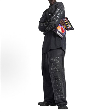 9a+ quality balenciaga vintage tape print trousers